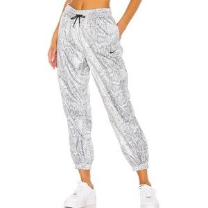 Nike Python Snakeskin Print Jogger Pant White and Grey